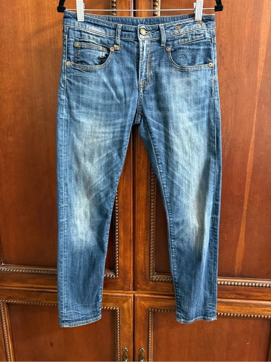 R13 Denim - R13 Women’s Washed Blue Boy Skinny Jeans